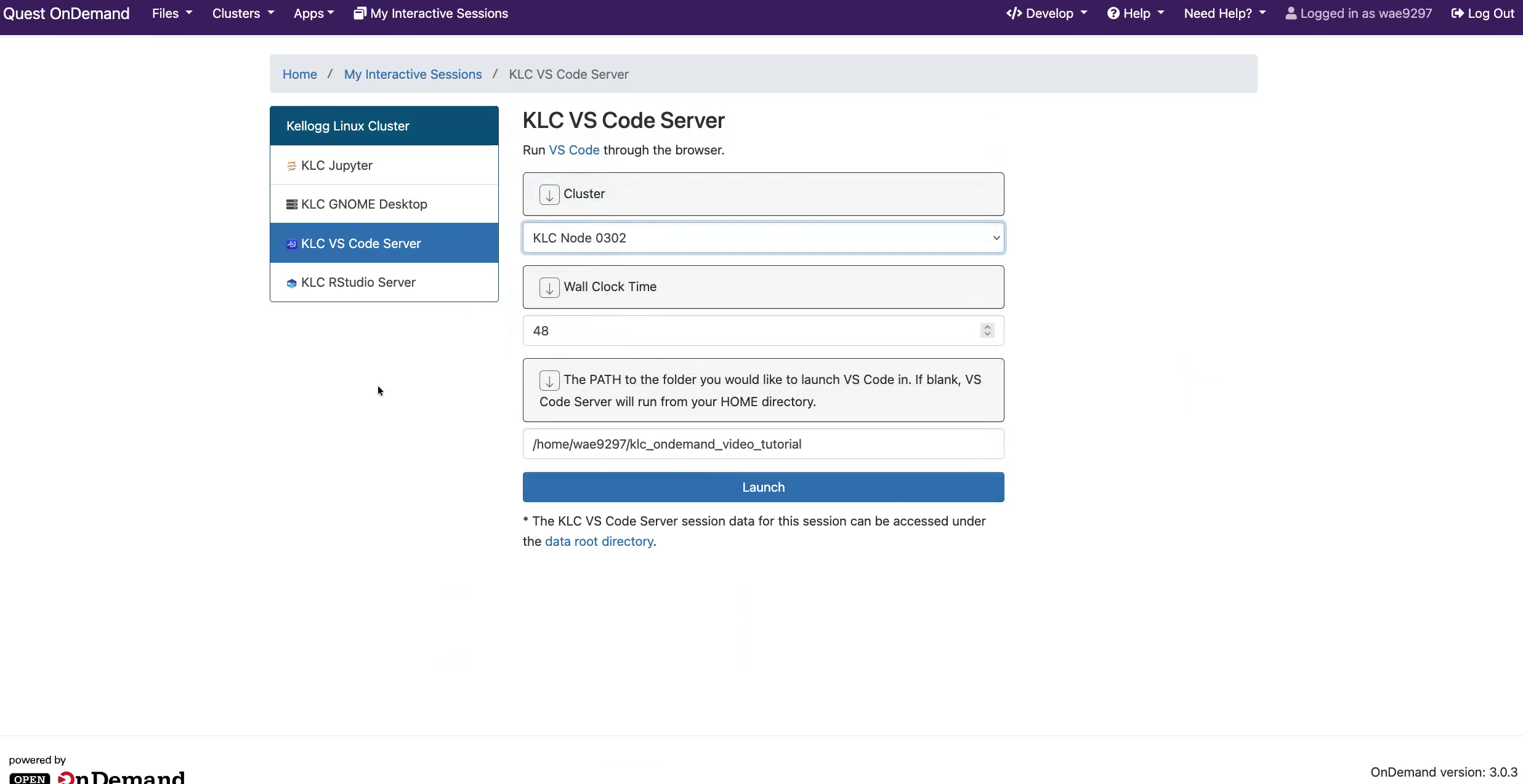 VS Code Server configuration form